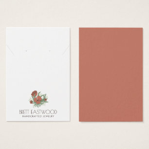  Bloemen Poppy Earring Ketting Display Kaart