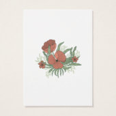  Bloemen Poppy Earring Ketting Display Kaart (Achterkant)