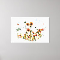 *~* Bloemen Poppy Field Floral AR9 Canvas Print