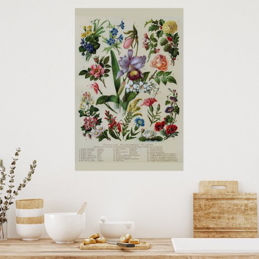 bloemen poster (Keuken)