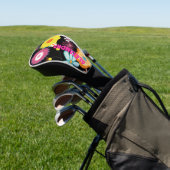 Bloemen Power Kleurrijke Roze Golfheadcover (Insitu)