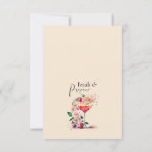 Bloemen & Prosecco Bloemige Bruiloft Feest Favor B Bedankkaart (Achterkant)