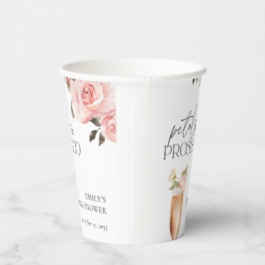 Bloemen & Prosecco Bloemrijke Bruidsdouche Papieren Bekers (Rechts)