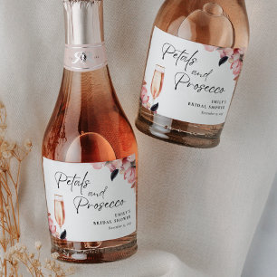 Bloemen & Prosecco Bloemrijke Bruidsdouche Sparkling Wijnetiket