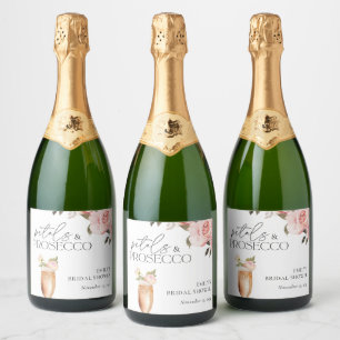 Bloemen & Prosecco Bloemrijke Bruidsdouche Sparkling Wijnetiket