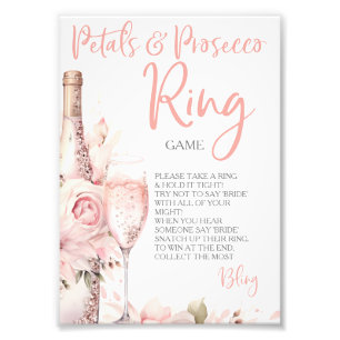 Bloemen & Prosecco Ring Game Hunt Ringen Foto Afdruk