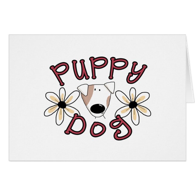 Bloemen Puppy Hond (Voorkant Horizontaal)