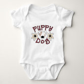Bloemen Puppy hond T-shirts en geschenken (Voorkant)