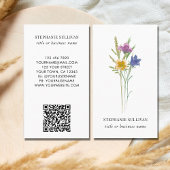 Bloemen QR-code Visitekaartje