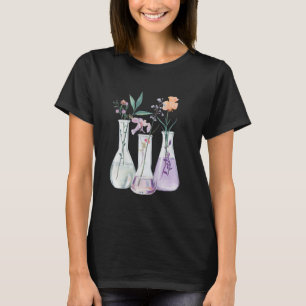 Bloemen Reageerbuis Chemie Student Wetenschap Lera T-shirt
