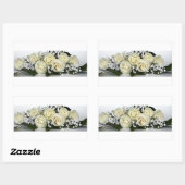 Bloemen rechthoekige sticker (Vel)