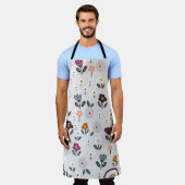 Bloemen regenbogen: Hand getrokken naadloze textuu Schort (Gedragen)