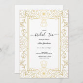 Bloemen Regency Bruids Douche uitnodiging (Voorkant / Achterkant)