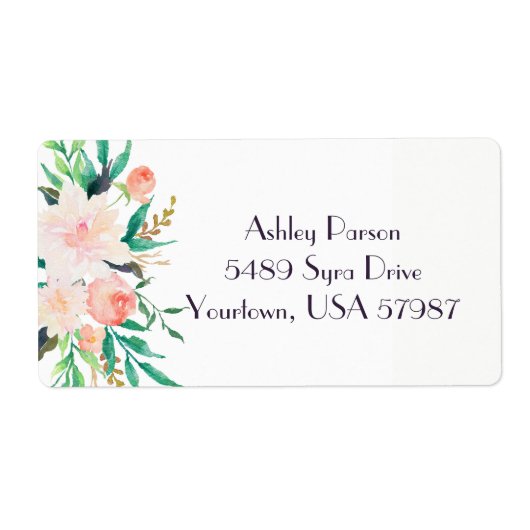 Bloemen retour adres label (Voorkant)