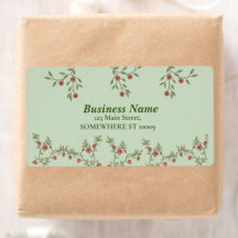 Bloemen retouradres labels rustieke botanische