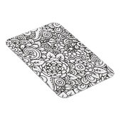 Bloemen Retro Doodle Magneet (Rechterzijde)