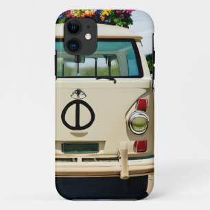 Bloemen Retro Hippie Van  Kunst iPhone 11 Hoesje