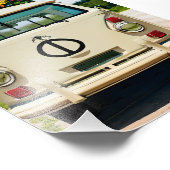 Bloemen Retro Hippie Van  Kunst Foto Afdruk (Hoek)