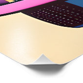 Bloemen Retro Hippie Van Kunst Foto Afdruk (Hoek)