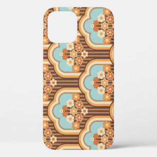Bloemen Retro: jaren 70 Wallpaper Revival iPhone 12 Hoesje