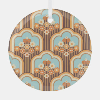 Bloemen Retro: jaren 70 Wallpaper Revival Glas Ornament