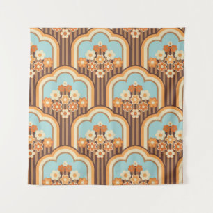 Bloemen Retro: jaren 70 Wallpaper Revival Wandkleed