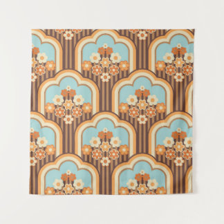 Bloemen Retro: jaren 70 Wallpaper Revival Wandkleed