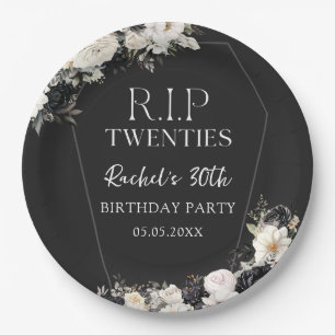 Bloemen RIP Twenties 30ste verjaardag Papier Borde Papieren Bordje