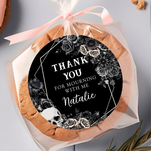 Bloemen RIP Twenties 30ste verjaardag Ronde Sticker