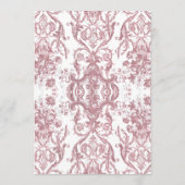 Bloemen  Rococo Barok Roze Wit Goud Menu (Achterkant)