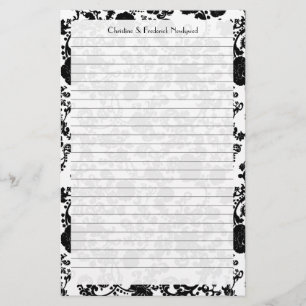 Bloemen Rococo Huwelijk, briefpapier