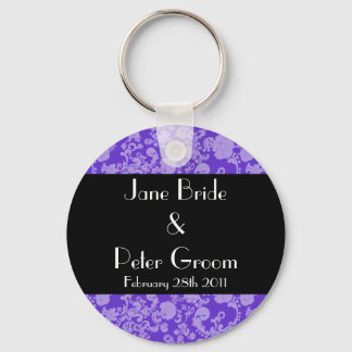 Bloemen Rococo Huwelijk, souvenir sleutelhanger