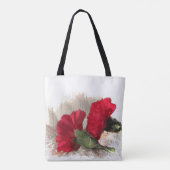 Bloemen Rode Anjer Tuin Bloemen Canvas tas (Achterkant)