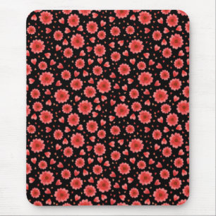 Bloemen Rode Bloemen Patroon-23321 Muismat