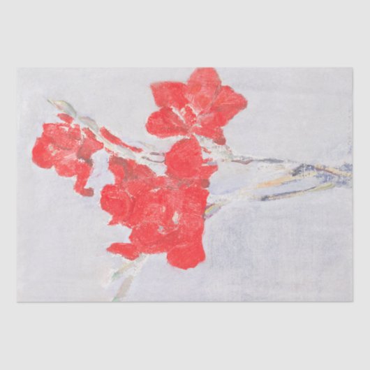 Bloemen Rode Bloemen Rode Gladioli Decoupage Tissuepapier (Voorkant)