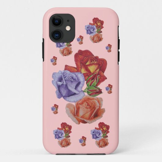 bloemen rode rozen en rozen bloemen bloemen Case-Mate iPhone case (Achterkant)