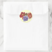 bloemen rode rozen en rozen bloemen bloemen ronde sticker (Tas)