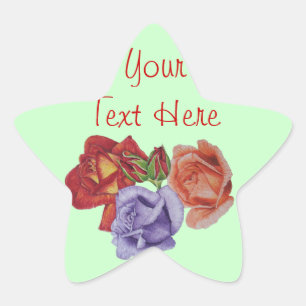 bloemen rode rozen en rozen bloemen bloemen ster sticker