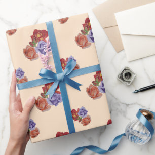 bloemen rode rozen en rozen buisjes bloem cadeaupapier