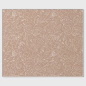 Bloemen Romance Patroon Cadeaupapier (Vlak)