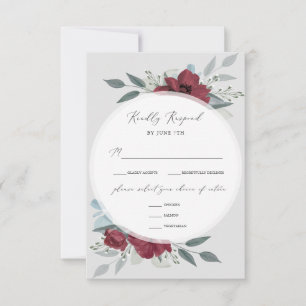 Bloemen Romance RSVP Kaartje