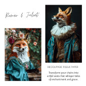  Bloemen Romeo Juliet Fox Decoupage Tissuepapier