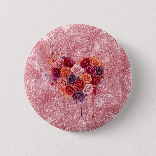 Bloemen Ronde Button 5,7 Cm (Voorkant)