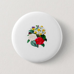 bloemen ronde button 5,7 cm