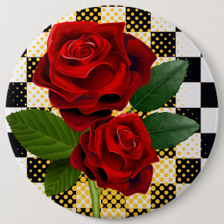 bloemen ronde button 6,0 cm