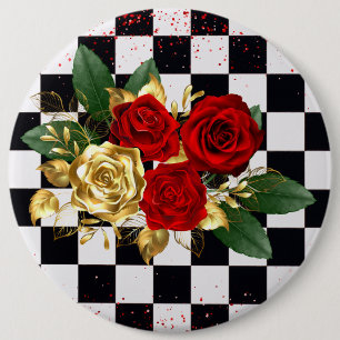 bloemen ronde button 6,0 cm