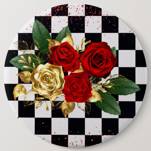 bloemen ronde button 6,0 cm (Voorkant)