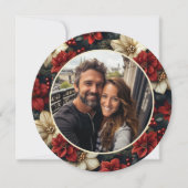  Bloemen Ronde Kerst Kaart (Voorkant)