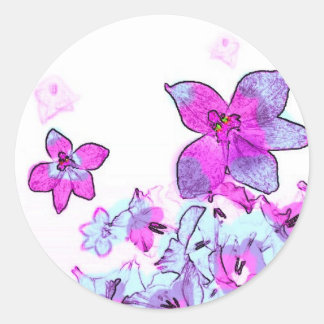 Bloemen Ronde Sticker
