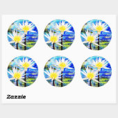 Bloemen Ronde Sticker (Vel)